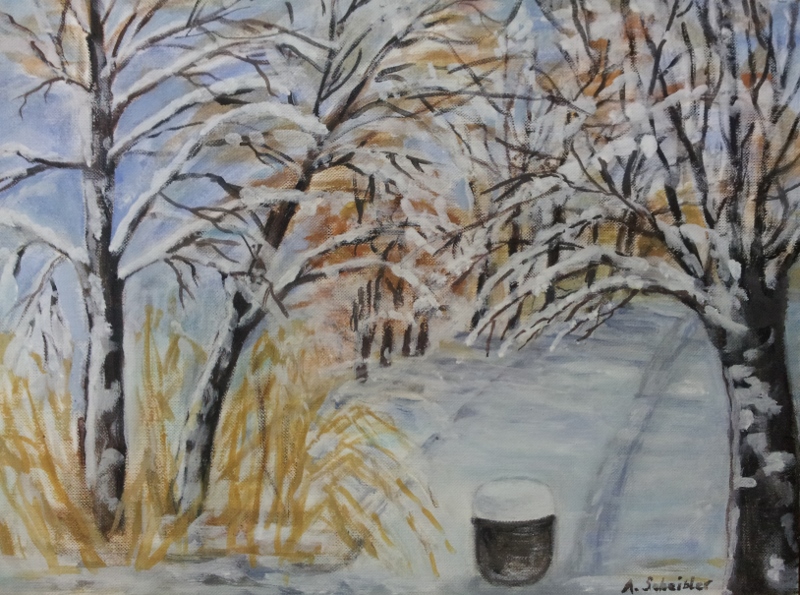 Winter auf Terrassien von PeGeArt Winter auf Terrassien