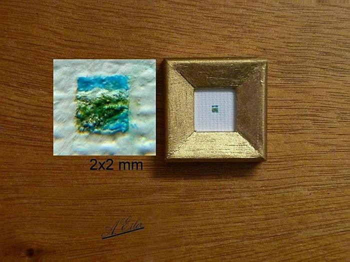 Landschaft - Miniatur 2x2 mm von A.Eiler Landschaft - Miniatur 2x2 mm