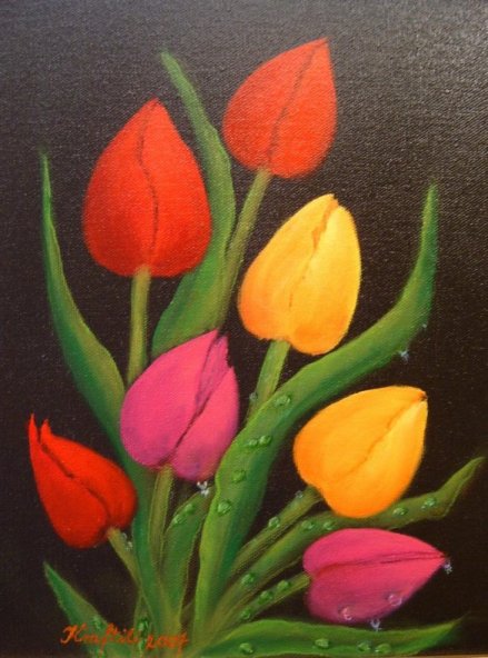 Bunte Tulpen von kraftili Bunte Tulpen