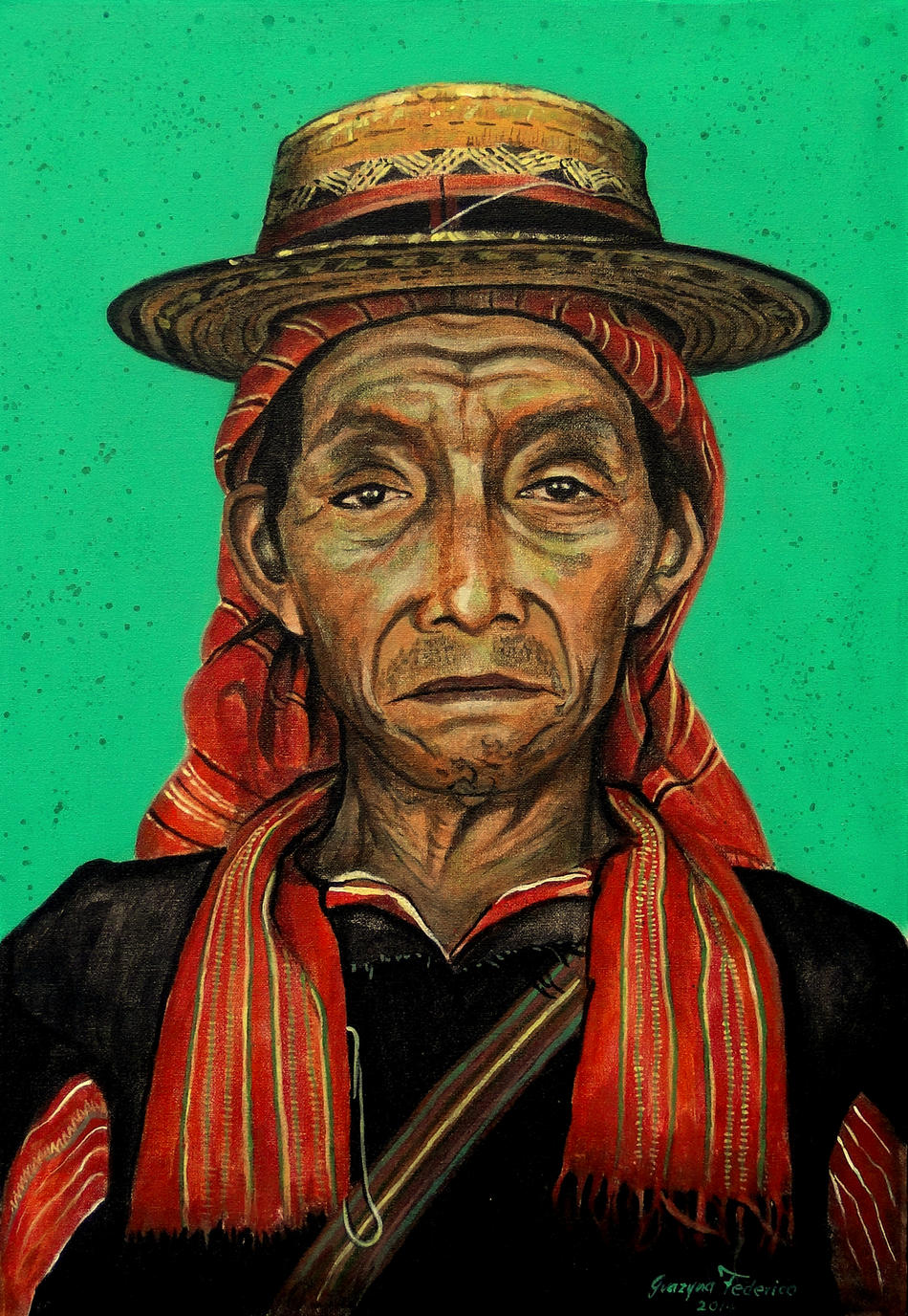 Der Mann aus Guatemala von Grazynarte Der Mann aus Guatemala