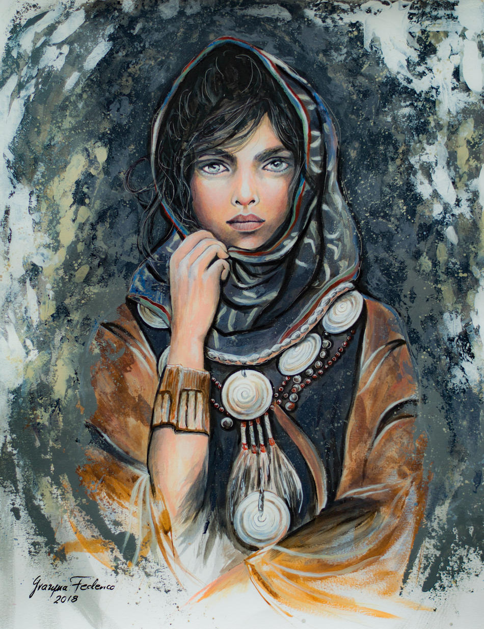 Mädchen Portrait (1) von Grazynarte Mädchen Portrait (1)