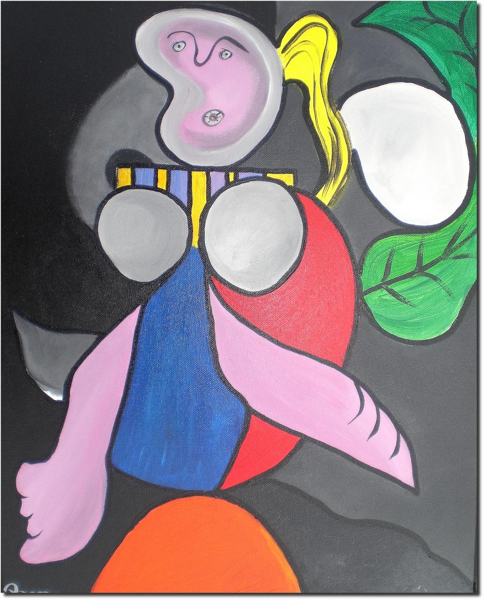 Hommage an Picasso,40x50cm Leinwand,Acryl von Hommage an Picasso,40x50cm Leinwand,Acryl