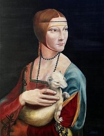 Die Dame mit dem Hermelin von KATTIE Die Dame mit dem Hermelin