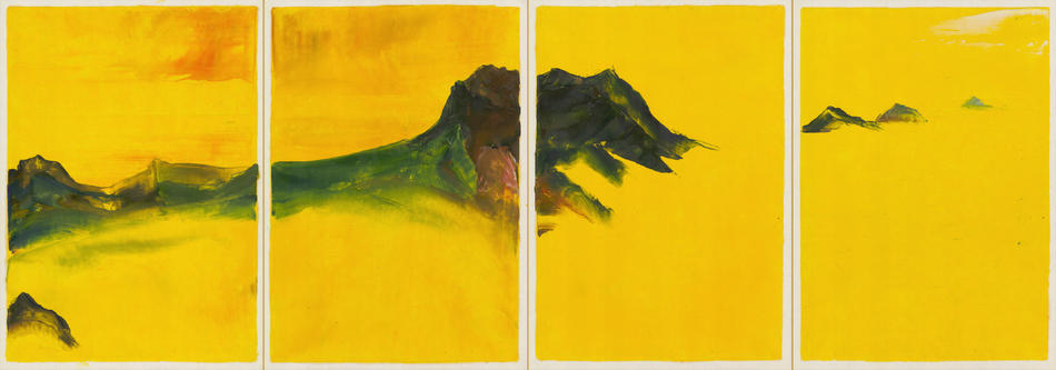 Dreaming about islands. Screen in 4 parts. von Dreaming about islands. Screen in 4 parts.