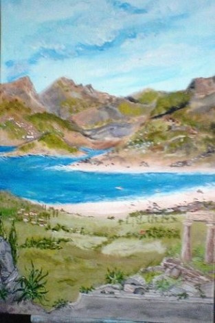 Griechische Landschaft von Mel Griechische Landschaft