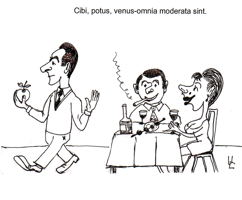 food, drink, sex-all are to be moderate von food, drink, sex-all are to be moderate