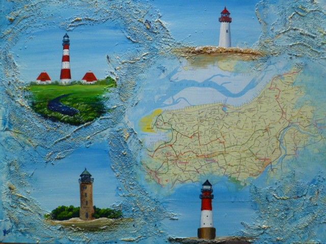 Nordsee Collage von Margit Nordsee Collage