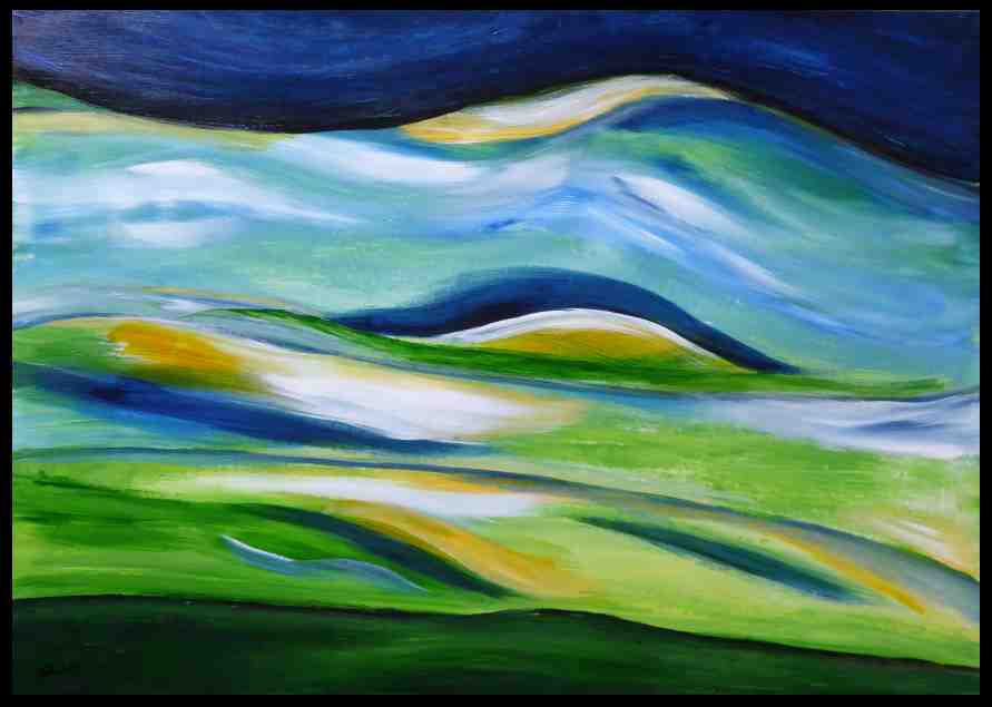Green with some blue and yellow von Ric Green with some blue and yellow