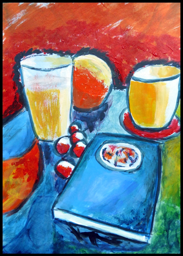 Stillleben mit Buch von Ric Stillleben mit Buch