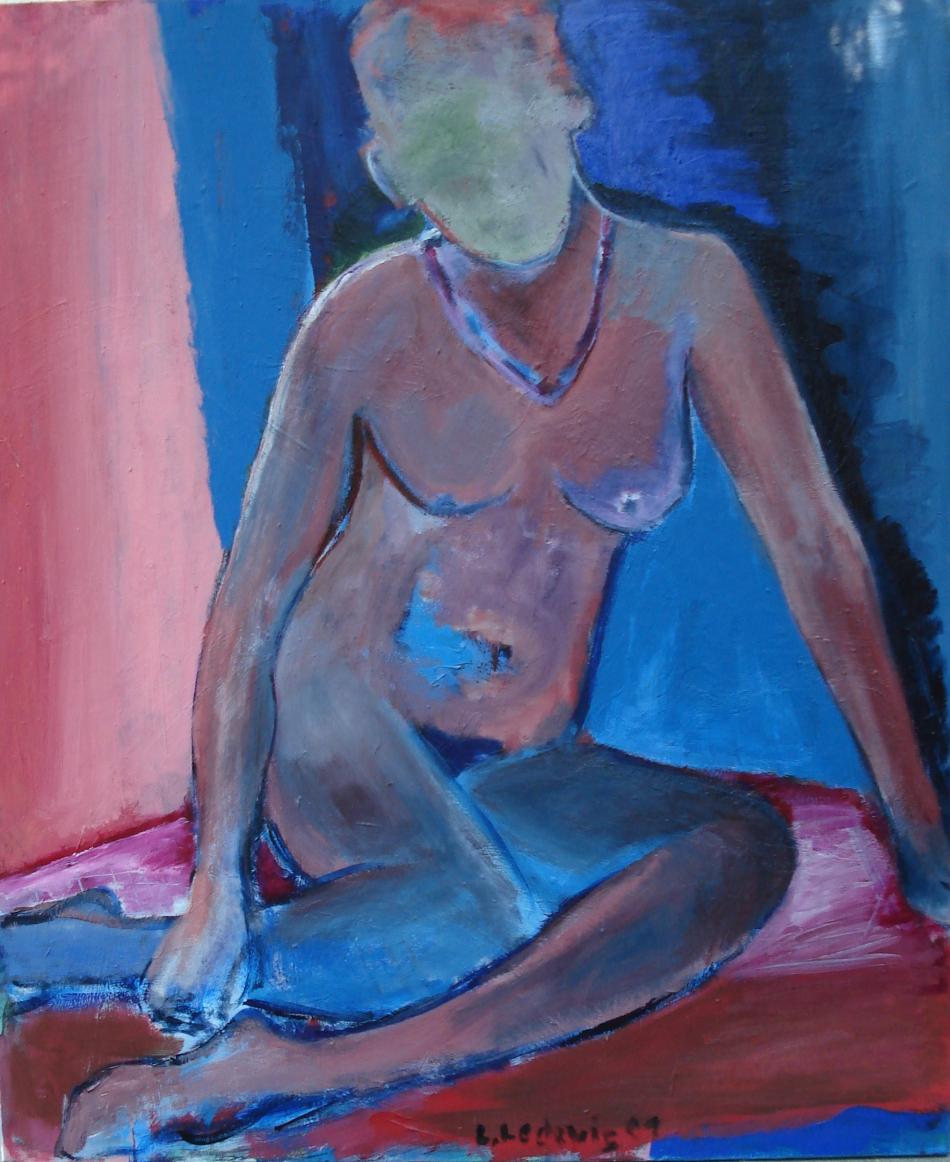 blauroter Akt von LilliLadewig blauroter Akt