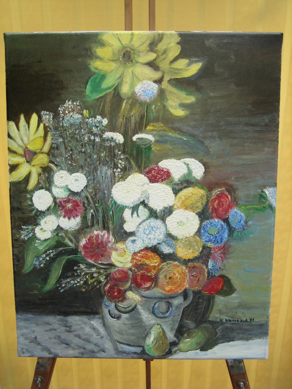 Stilleben mit Blumenvase von W.Wambach Stilleben mit Blumenvase