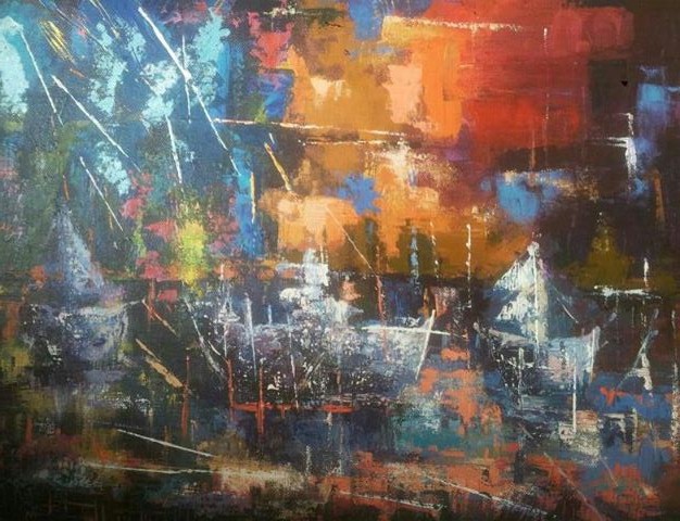 three boats von Shaban.A three boats