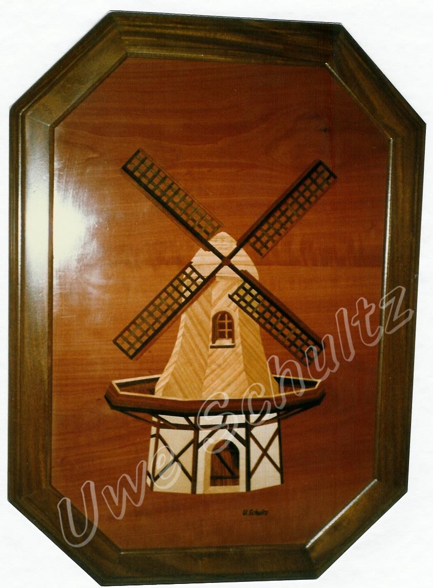 Windmühle - Intarsienarbeit von Uwe Windmühle - Intarsienarbeit