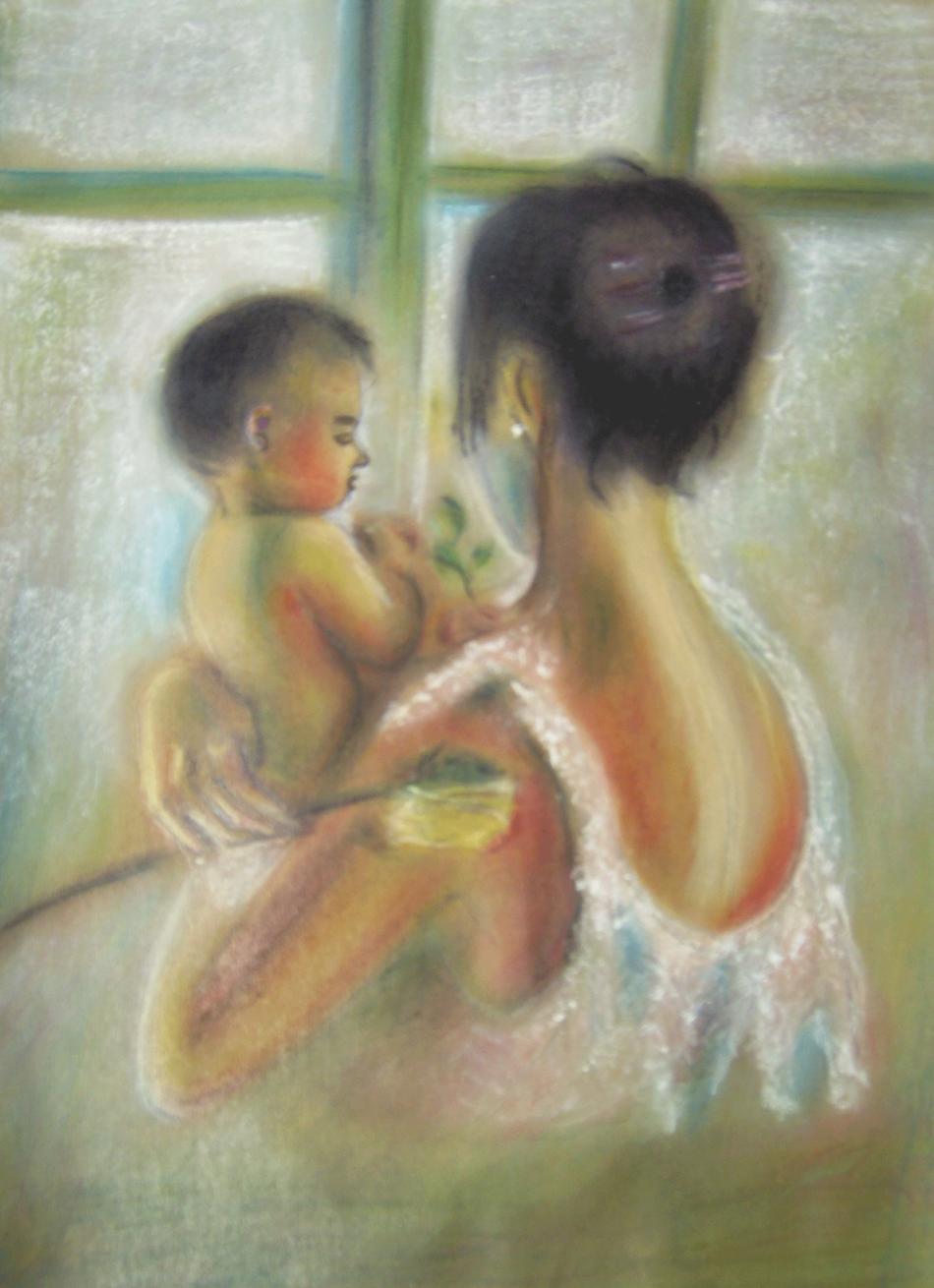 Frau mit Baby von Frau mit Baby