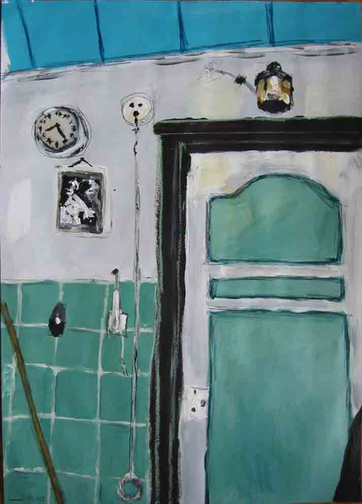 Kunstwerk Das alte Badezimmer von