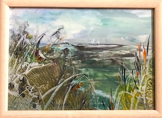 Enkaustik 1-Segelschiffe von Bärbel Schissler Enkaustik 1-Segelschiffe