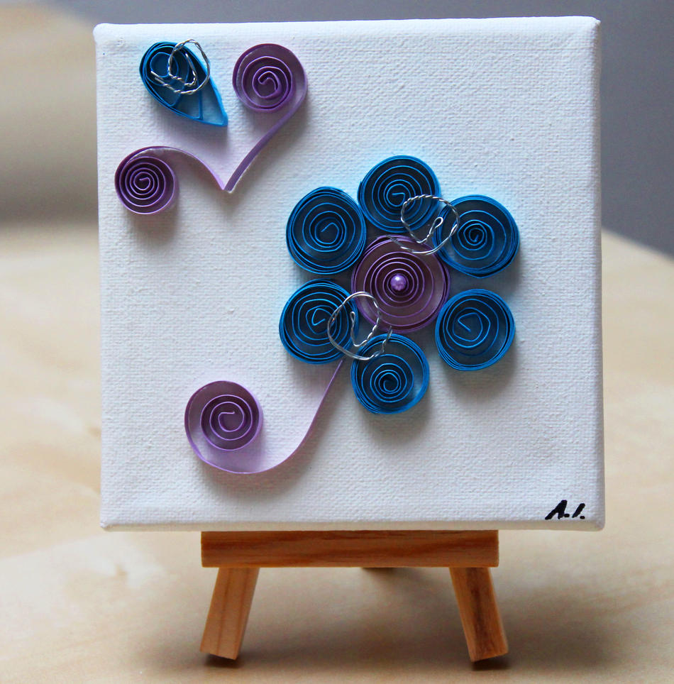 Quilling auf Leinwand von Ai-Art Quilling auf Leinwand