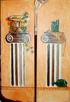Säulen: Flasche & Topf von Mamu Säulen: Flasche & Topf