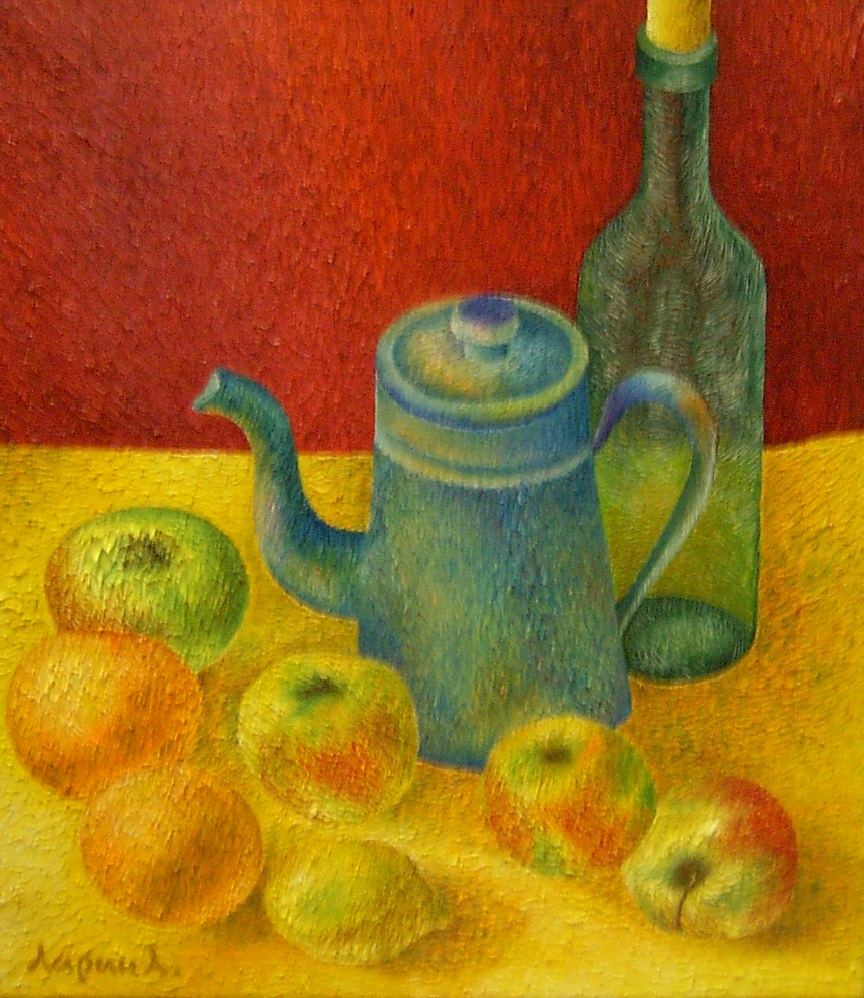 Äpfel auf Gelb von Vincent Äpfel auf Gelb