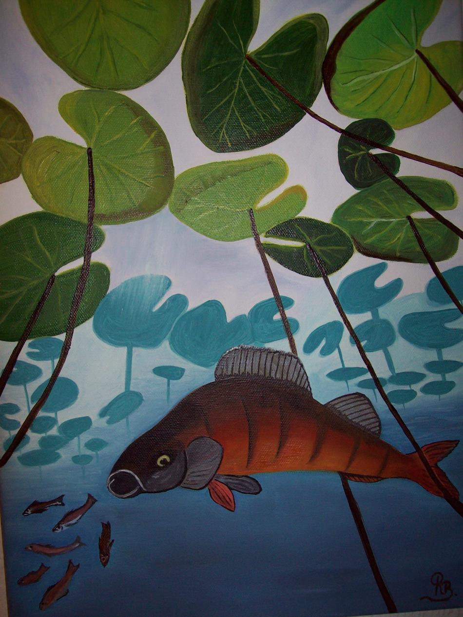 Fisch unter Wasser 30x40 von rosanna-bormani Fisch unter Wasser 30x40