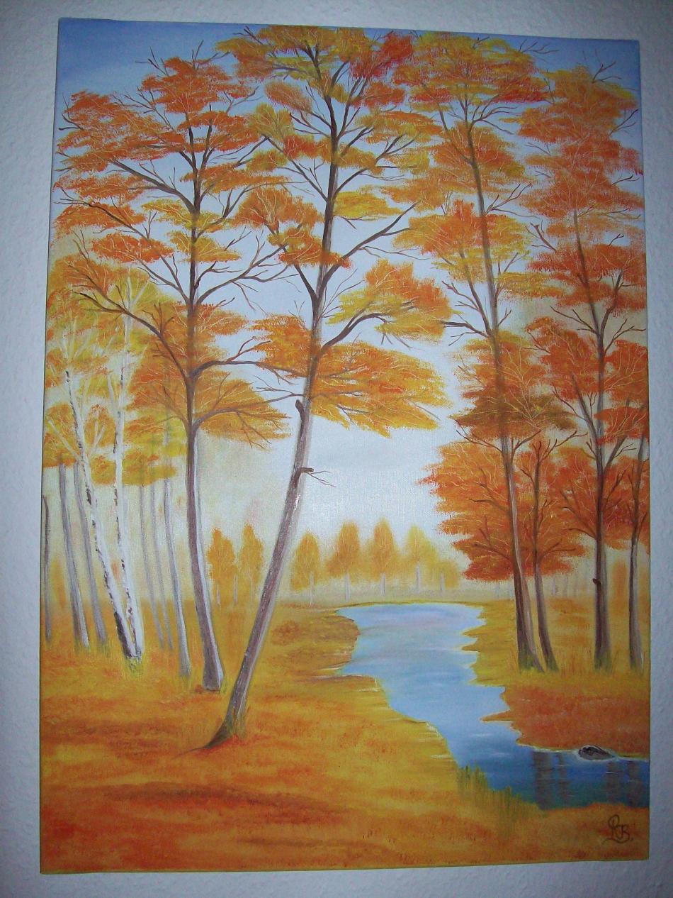 Herbstlandschaft 50x70 von rosanna-bormani Herbstlandschaft 50x70