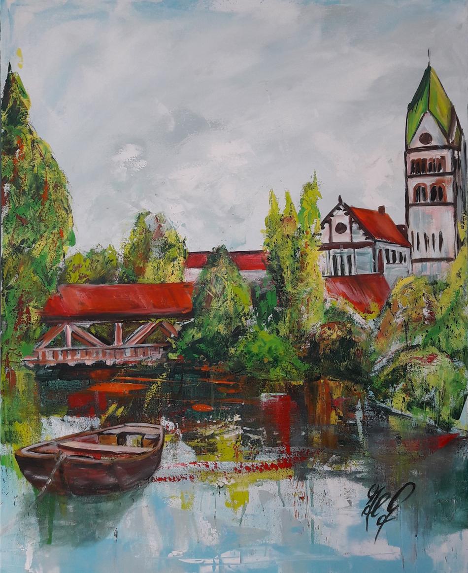 Ketsch-Altrheinbrücke u. St. Sebastian von Ketsch-Altrheinbrücke u. St. Sebastian