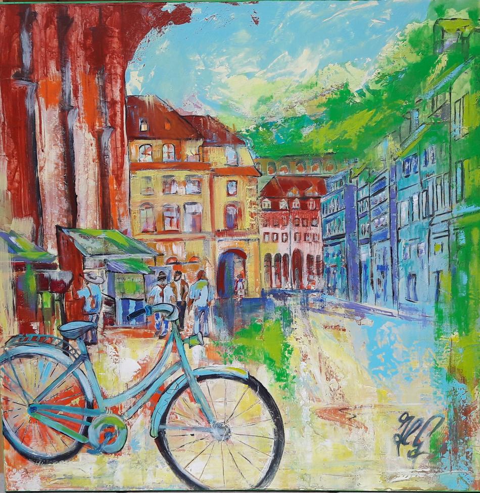 Heidelberg-Auf dem Weg zum Rathaus von Heidelberg-Auf dem Weg zum Rathaus