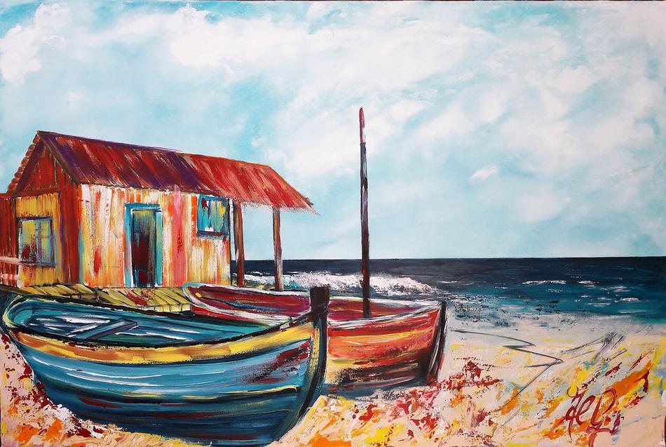 Fischerhütte am Strand von Fischerhütte am Strand