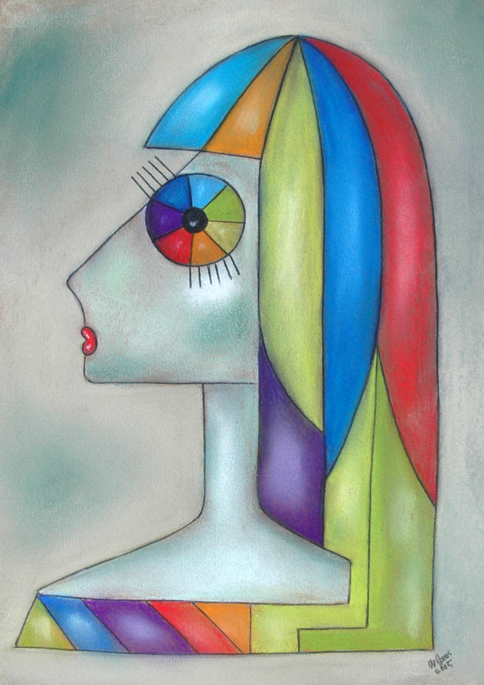 Die bunte Frau von ninaboosart Die bunte Frau