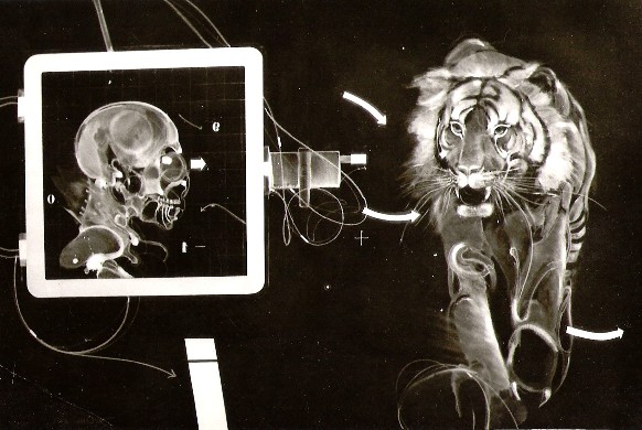 TIGER Malerei EHRE 1975 von Jurgen EHRE TIGER Malerei EHRE 1975