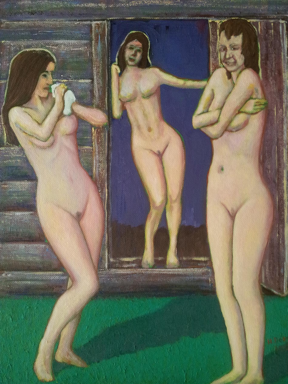 Drei Frauen in der Sauna von Drei Frauen in der Sauna