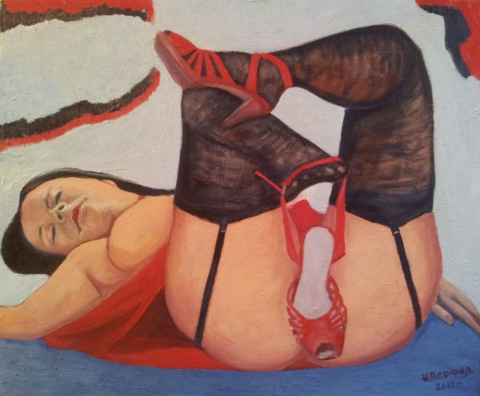 Frau mit Stöckelschuh von Frau mit Stöckelschuh