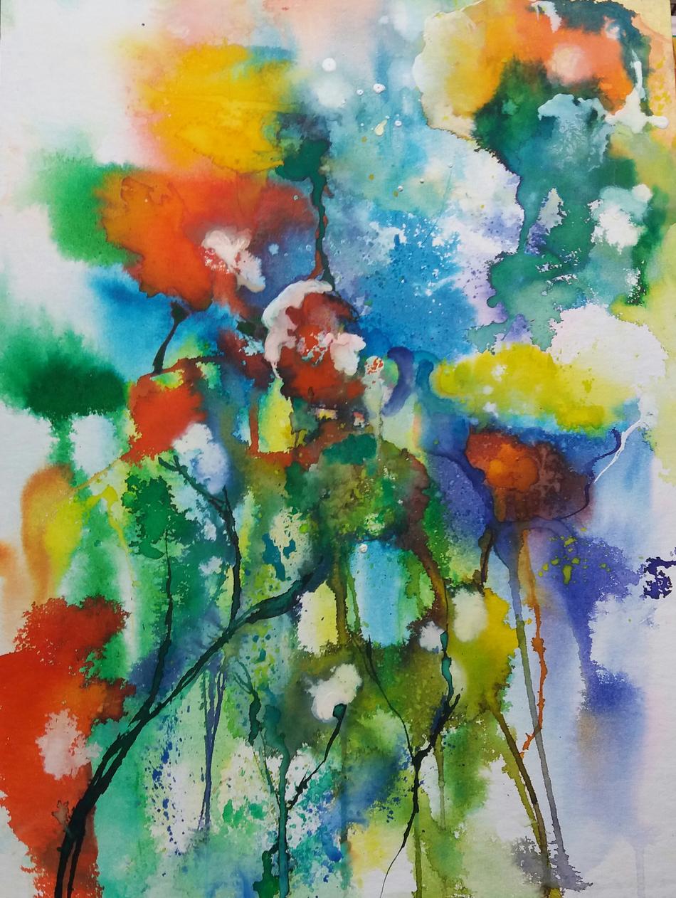 Abstrakte Blumen 2 von Roswitha Huber Abstrakte Blumen 2