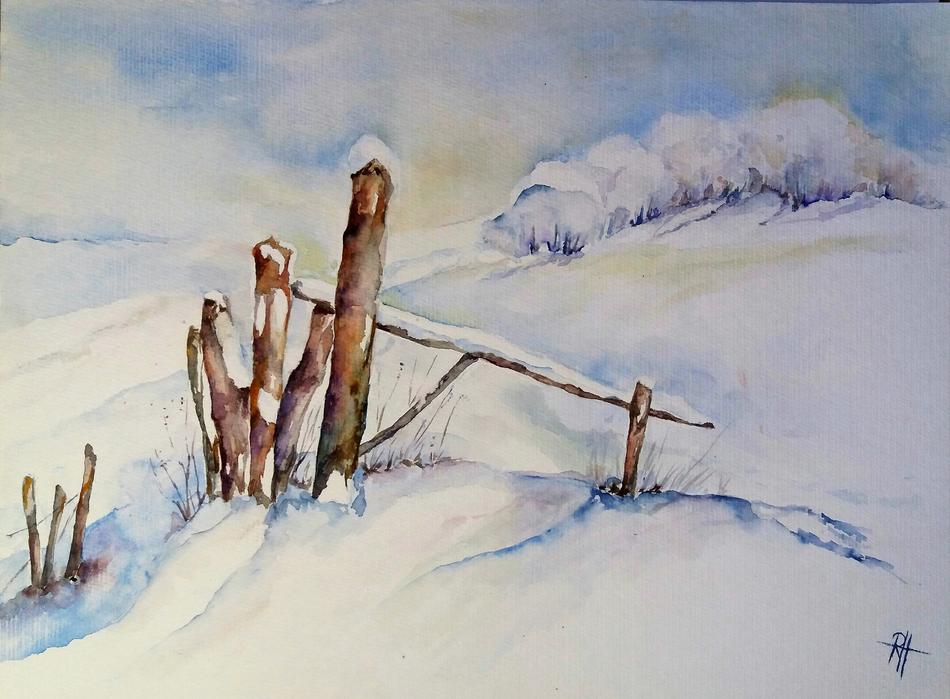 Weiße Landschaft von Roswitha Huber Weiße Landschaft