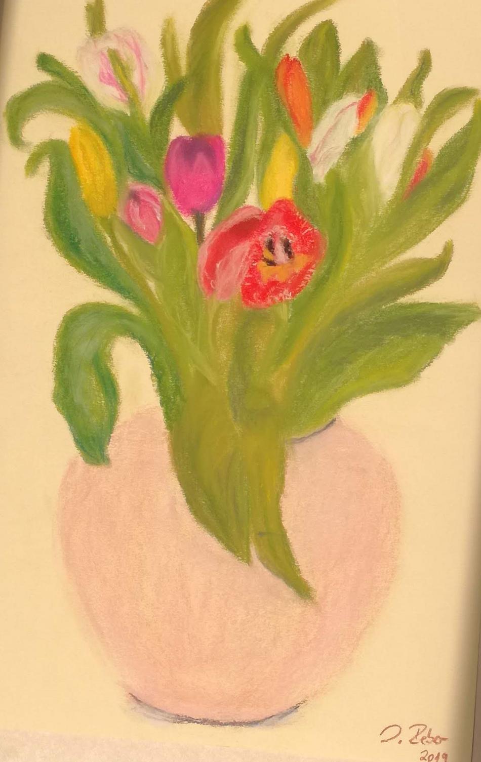 Tulpen in Vase von Tulpen in Vase