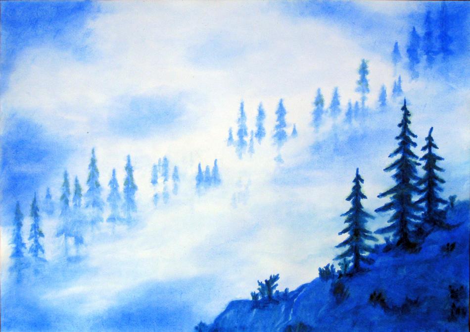 Berghang im Nebel von Berghang im Nebel