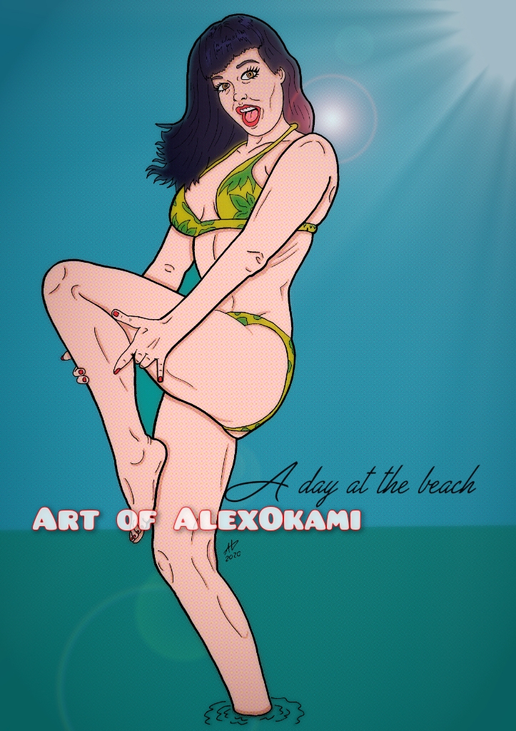 Bettie at the Beach von AlexOkami Bettie at the Beach