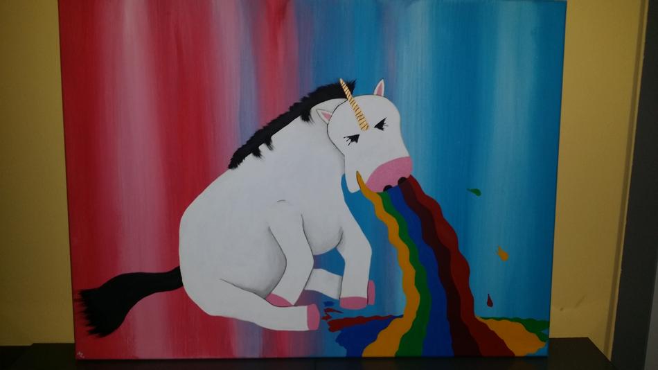 Regenbogen kotzendes Einhorn von Marcel Lederer Regenbogen kotzendes Einhorn