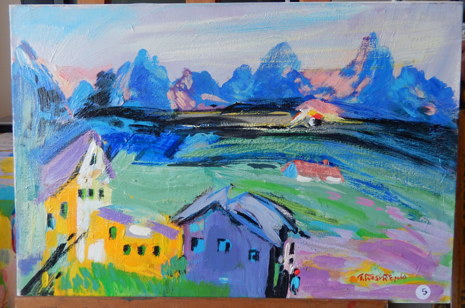 Paesaggio nei pressi di Bolzano von Hans Wilkens Desiderio Paesaggio nei pressi di Bolzano