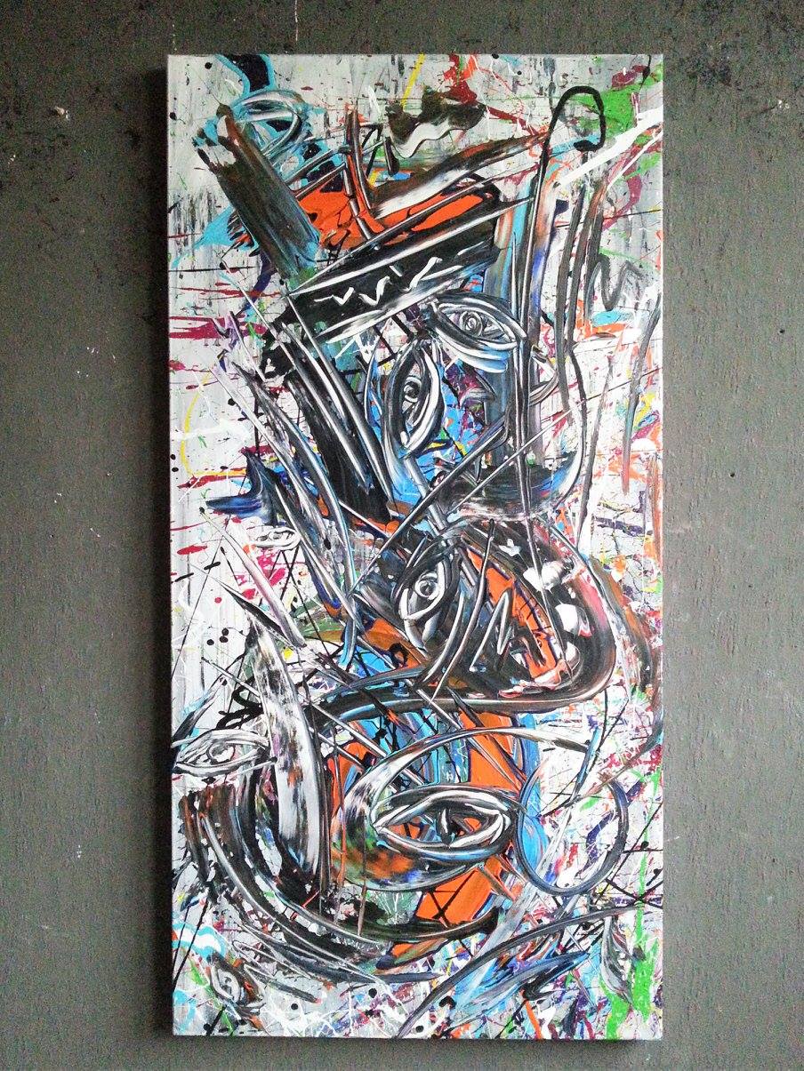 Abstraktes Acrylbild 50x100 (Gonzo V.) von GonzoV. Abstraktes Acrylbild 50x100 (Gonzo V.)