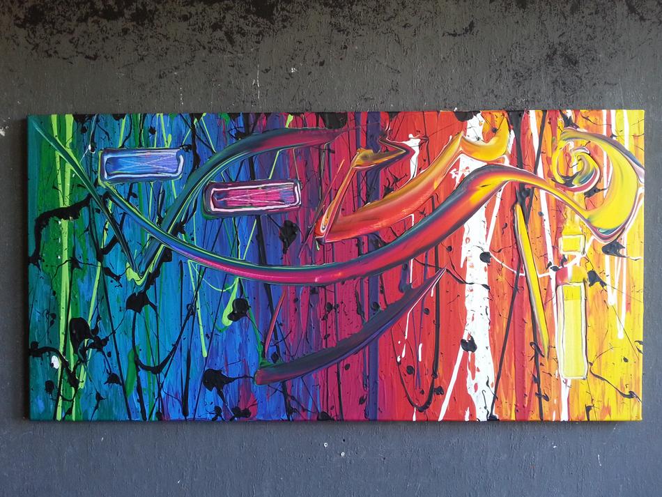 Abstraktes Acrylbild 50x100 (Gonzo V.) von GonzoV. Abstraktes Acrylbild 50x100 (Gonzo V.)