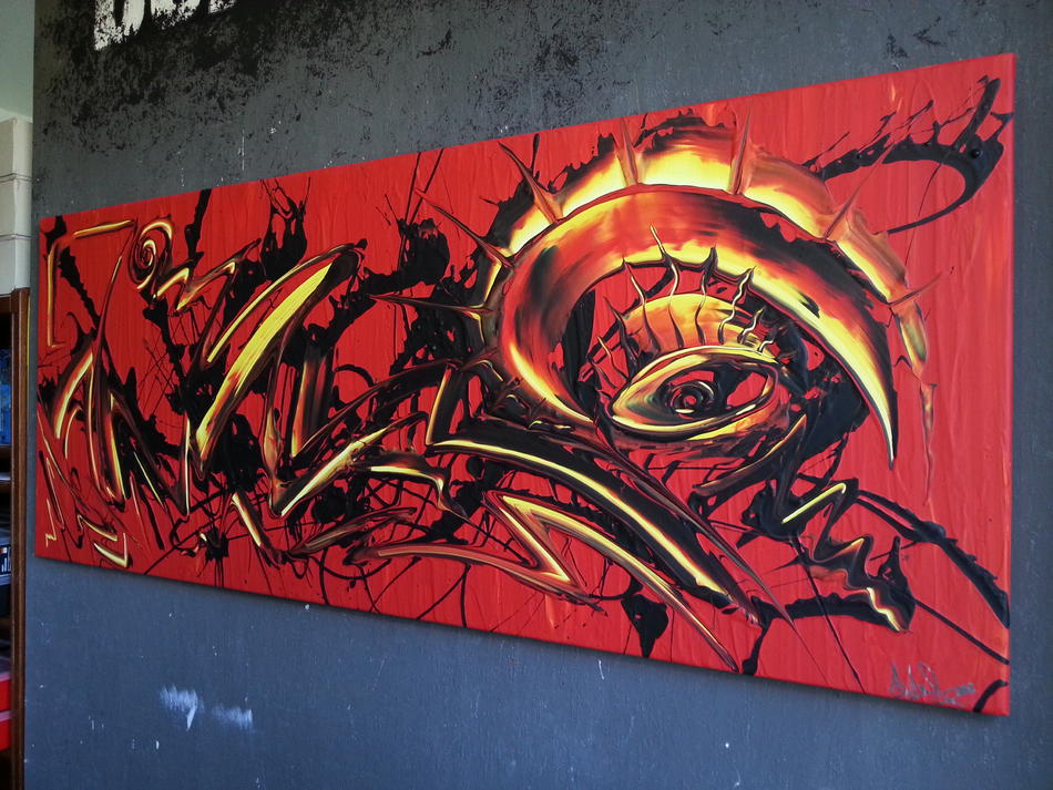 Abstraktes Acrylbild 55x140 (Gonzo V.) von GonzoV. Abstraktes Acrylbild 55x140 (Gonzo V.)