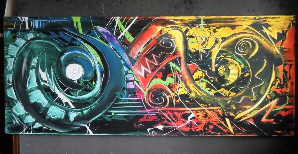 Abstraktes Acrylbild 70x170 (Gonzo V.) handgemalt Malerei von GonzoV. Abstraktes Acrylbild 70x170 (Gonzo V.) handgemalt Malerei