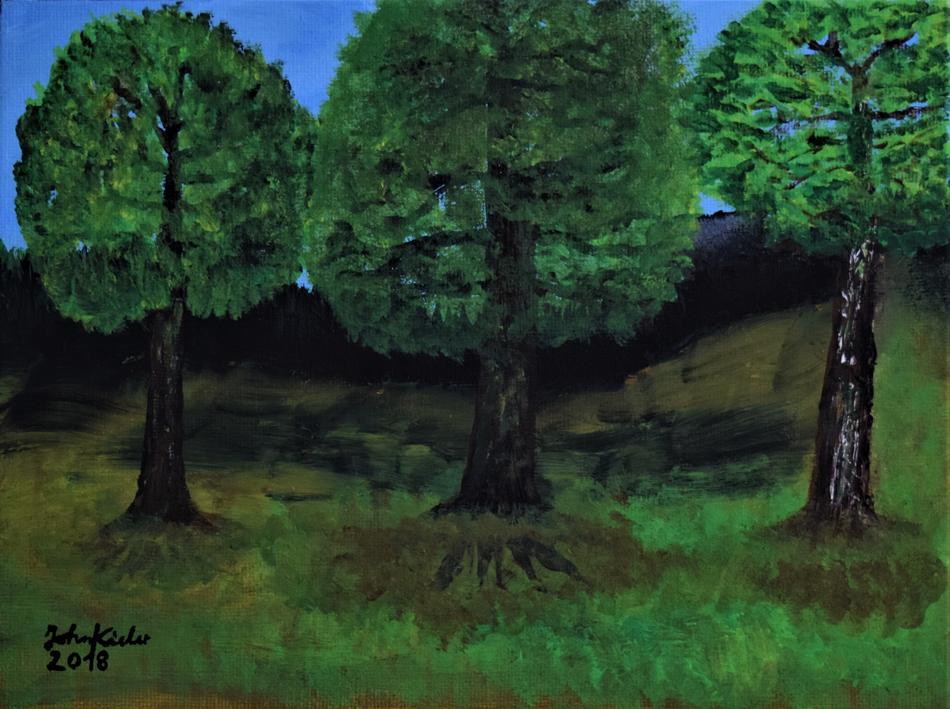 Three Trees With Strong Roots von John Kieler Three Trees With Strong Roots