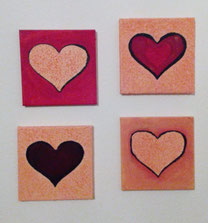 4er Herzen Set von 4er Herzen Set