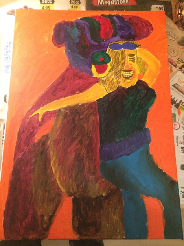 60 Jährige kuschelt mit Teddy - Woman snuggling with bear von Denis Batinic 60 Jährige kuschelt mit Teddy - Woman snuggling with bear