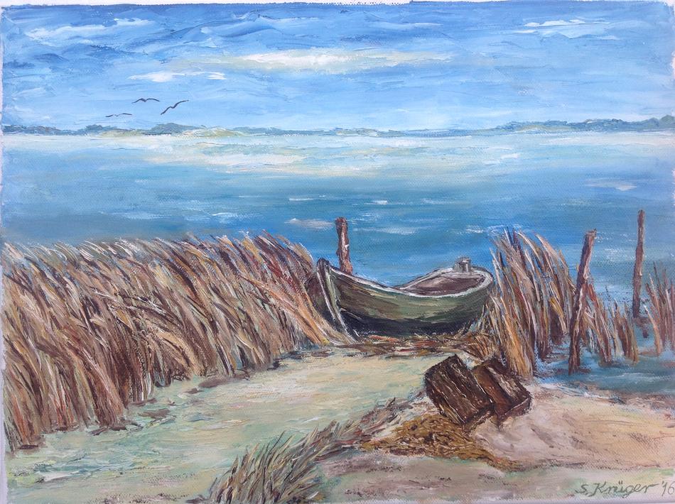 Altes Boot am Schilf von Altes Boot am Schilf