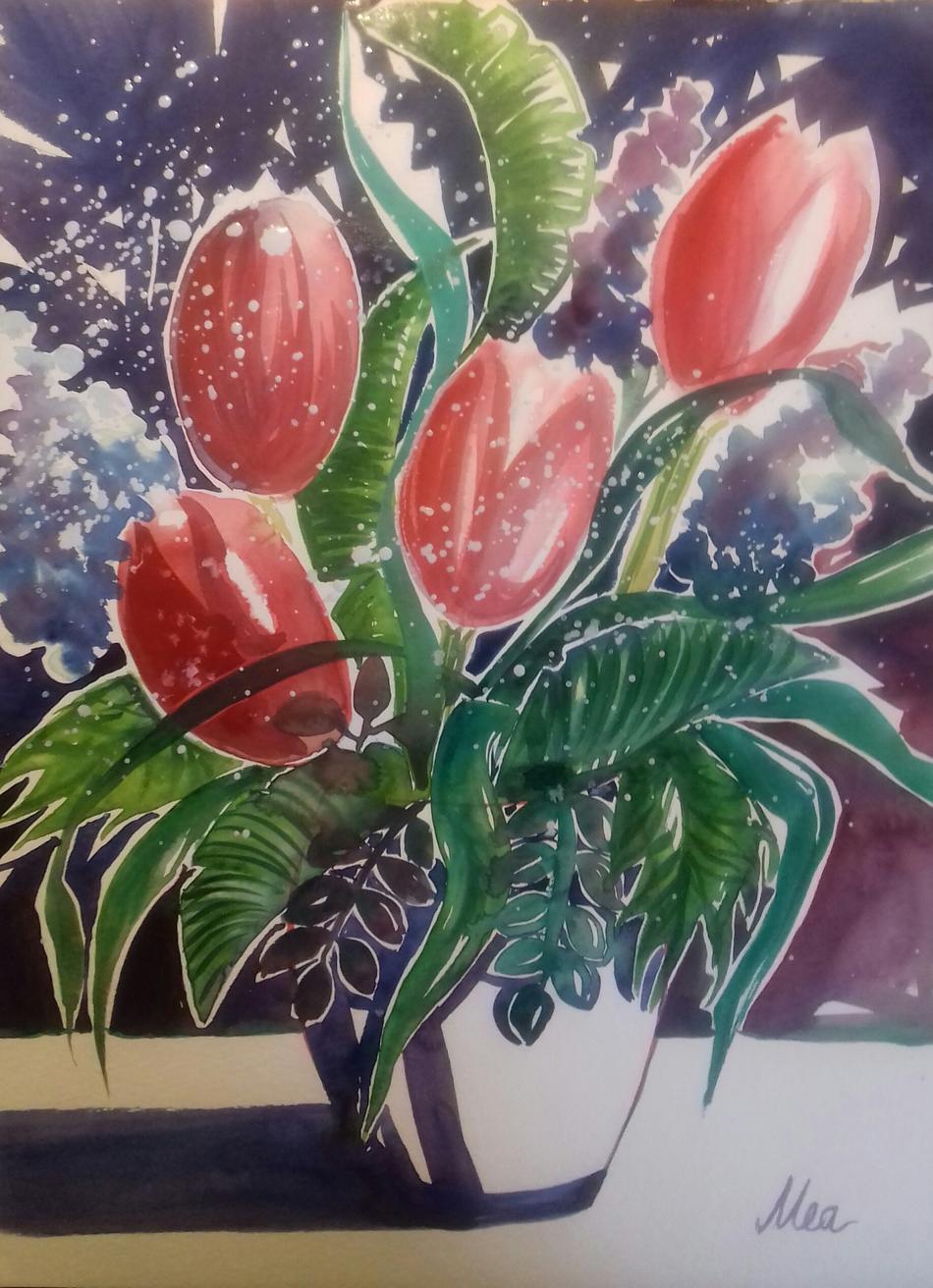 Tulpen für das Geburtstagskind von Mea Meike Dörschuck Tulpen für das Geburtstagskind