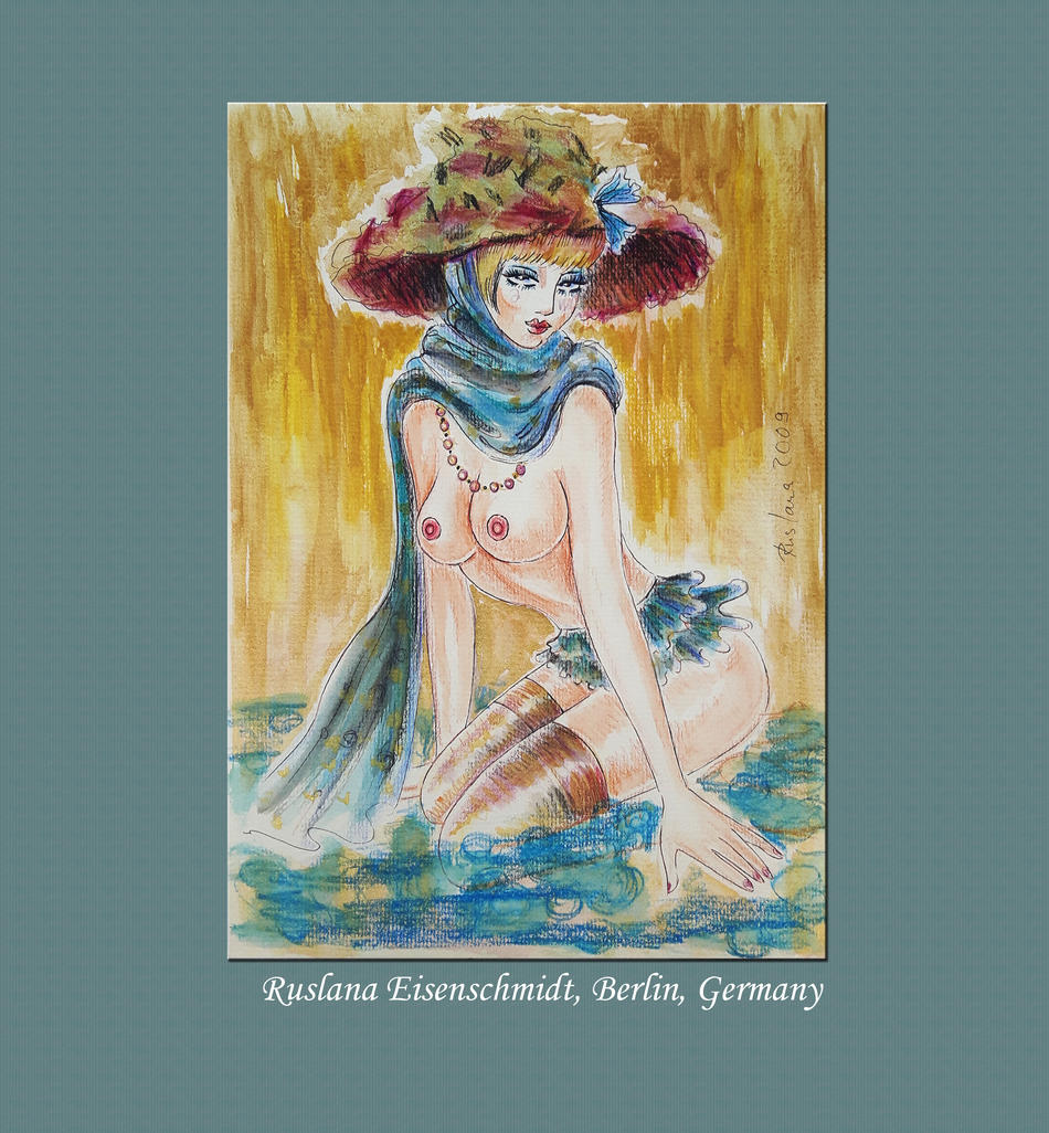 Original Ruslana Eisenschmidt nude Film Star 1960 Rarität female Akt Zeichnung von Ruslana Eisenschmidt art Original Ruslana Eisenschmidt nude Film Star 1960 Rarität female Akt Zeichnung