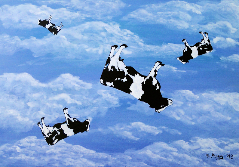 Falling Cows von Bela Manson Falling Cows